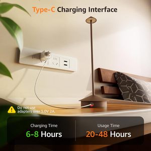 Nordic Luxury <b>Touch</b> Lamp Rechargeable Cordless Table Lamp for Bedroom Restaurant Romantic <b>Touch</b> LED Desk Lamp - Product Image 3