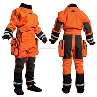 Combinaison de sauvetage OEM/ODM certifiée CE, légère, imperméable, avec genouillères renforcées en Kevlar, en nylon Oxford composite 3 couches, fermeture éclair sur la poitrine
