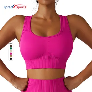 Hot Selling Women Fitness Training Tight Yoga Bra High Strength Shock Absorbing Tank Tops Sexy Custom Sports Bras