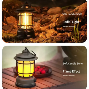 Linterna de Camping Portátil con Luz LED RGB Ajustable, Resistente al Agua, con Carga USB, Estilo Vintage, Fabricada en ABS y PP, Ideal para Escalada, OEM y ODM - Product Image 6