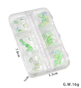 6 Griglie di Lusso con Diamanti Lucidi Misti a Fondo Piatto, Charms per <span class=keywords><strong>Unghie</strong></span> Colorati in Plastica 3D, Strass Non Tossici per Nail Art Fai <span class=keywords><strong>da</strong></span> Te a Lunga Durata - Product Image 6