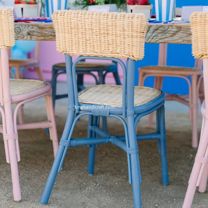 Chaise pour enfants en rotin naturel, faite à la main, design moderne, sûre et durable, accessoires de photographie pour fête d'anniversaire, meubles écologiques pour enfants - Product Image 1