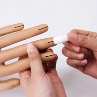 Faux-ongles professionnels en Silicone, pour manucure, entraînement des mains, modèle doigt + 50 pièces accessoires remplaçables pour Nail-Art