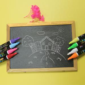 Pennarelli per lavagna durevoli a <span class=keywords><strong>8</strong></span> colori a secco e a umido-24 etichette, punte reversibili-per bambini, finestrini, vetri per auto - Product Image 6