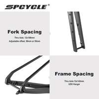 Cadre de vélo de gravier en carbone Spcycle G026 avec câblage interne complet, nouveau boîtier de rangement sous tube diagonal 2026, support UDH, cadre de vélo de gravier
