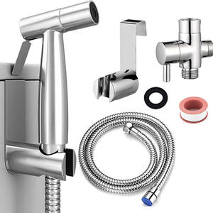 Juego de bidé de acero inoxidable de fábrica, pulverizador vertical moderno de níquel cepillado, rociador de mano fácil de usar para baño - Product Image 4