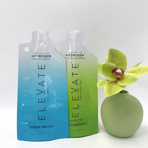 Bolsa de pie con impresión a color de 12 oz, con muesca de apertura, sellado térmico y sellado de 3 lados para agua potable con hidrógeno - Product Image 5