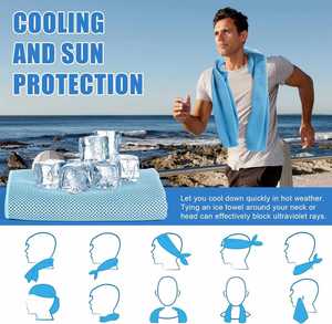 Toalla Deportiva de Microfibra Estampada de Secado Rápido para Adultos, Ligera, de Color Sólido, para Yoga, Running, Senderismo, con Técnica de Enfriamiento y Absorción de Sudor - Product Image 3