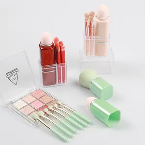 Hot sale multifunctional 8 in 1 makeup brushes 2 in 1 travel makeup brushes set custom beauty tools for make up