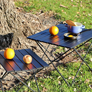 Mesa de Picnic Plegable Portátil Ligera de Aluminio, Enrollable, Ultraligera, para Campamento y Senderismo al Aire Libre - Product Image 5