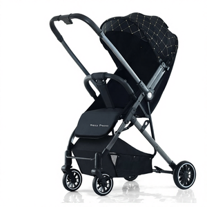Poussette bébé Glory GS-kubaoZ03B Deluxe légère en lin, cadre en alliage d'aluminium, capacité de charge de 15 kg, pliage facile, poussette française - Product Image 1