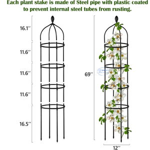 Treillis de jardin pour plantes grimpantes, treillis rond pour rosiers en pot, pour l'intérieur - Product Image 2