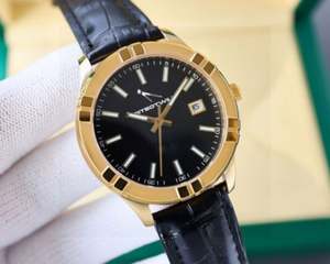 Reloj Mecánico Automático Elegante de Negocios para Hombre, con Correa de Cuero de Lujo, Esfera Simple y Bisel Dorado - Product Image 4