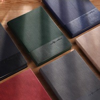 Carnet A5 en cuir souple de haute qualité, reliure thermique, logo personnalisable pour usage professionnel, reliure cousue à la main