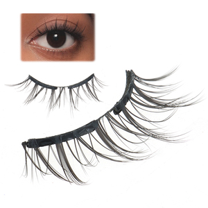 Vente en gros de faux cils magnétiques naturels doux réutilisables à étiquette privée, extensions de cils magnétiques 3D avec applicateur - Product Image 1