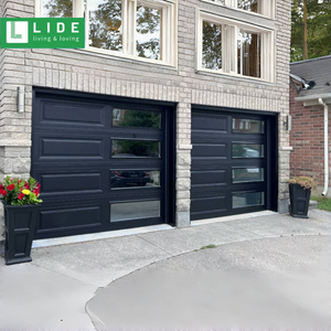 Fenêtre supérieure en aluminium <span class=keywords><strong>Porte</strong></span> <span class=keywords><strong>de</strong></span> <span class=keywords><strong>garage</strong></span> affleurante contemporaine <span class=keywords><strong>Porte</strong></span> <span class=keywords><strong>de</strong></span> <span class=keywords><strong>garage</strong></span> sans cadre - Product Image 6