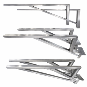 High Load Capacity Aluminum External Air Conditioner Wall Mounting <strong>Bracket</strong> Heavy Duty Welded Fixed Mount - Product Image 1