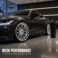 Nouvelles jantes XTTD personnalisées multi-rayons concaves profondes en alliage d'aluminium forgé chromé poli 5x114.3/120/100/108 PCD haute performance