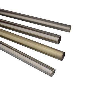 Postes <span class=keywords><strong>de</strong></span> cortina <span class=keywords><strong>de</strong></span> hierro <span class=keywords><strong>de</strong></span> alta calidad con rieles y accesorios <span class=keywords><strong>de</strong></span> cortina Premium chapados en metal - Product Image 1