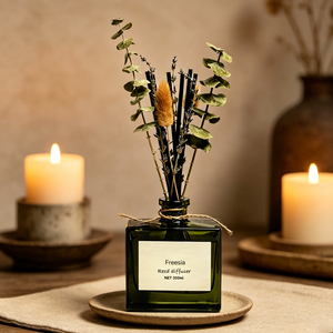 Ensemble diffuseur à bâtonnets en verre 100 ml Musc & Citron, Huile d'aromathérapie liquide naturelle écologique, Décoration cadeau pour la maison, Vente en gros - Product Image 3