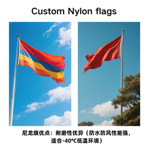 Bandera de Nailon Personalizada para Exteriores, Doble Capa, Resistente al Viento y al Sol, con Impresión de Logotipo - Product Image 3