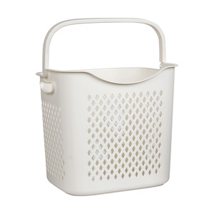 HALO <b>Plastic</b> <b>Laundry</b> Hamper with Handle Hollow Out Storage <b>Basket</b> Portable Dirty Clothes Organizer for Bathroom Bedroom Home - Product Image 3