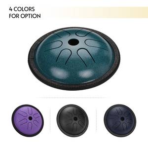 Usine 5.5 pouces Mini tambour de langue en acier 6 Notes Handpan Instrument de percussion de poche avec maillets sac de transport pour <span class=keywords><strong>Medita</strong></span> - Product Image 3