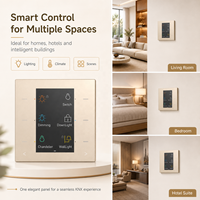 Panneau tactile intelligent KNX pour toute la maison, capteur de proximité, capteur de température et d'humidité, contrôle de scène IA multi-appareils pour la maison