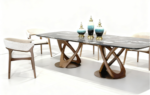 Hot Bán Bàn ăn với 8 ghế Gốm Đá Cẩm Thạch bảng Top rẻ hơn đồ nội thất nhà hiện đại mở rộng bộ bàn ăn - Product Image 4