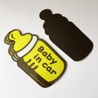 Stiker Dekoratif Pengemudi Baru Kustom, Stiker Magnet Mobil Cetak UV untuk Bumper Mobil, Tanda 'Bayi di Dalam'