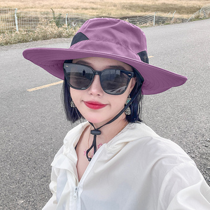 Vendita calda arrampicata all'aperto ciclismo grande tesa protezione solare protezione solare Uv estate donna pesca pesca pesca cappello secchio - Product Image 6