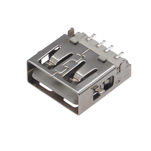 Connecteur USB 2.0 Type-A Femelle à Angle Droit, Montage SMT Encastré à Profil Bas Sans Bride, 4 Broches avec Ailettes de Fixation - Product Image 3