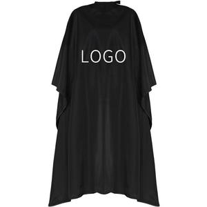 Capa de Peluquería Extra Grande de Tela Pongee, con Logotipo Personalizado, Cierre Ajustable de Silicona en el Cuello, Impermeable, para Maquillaje - Product Image 6