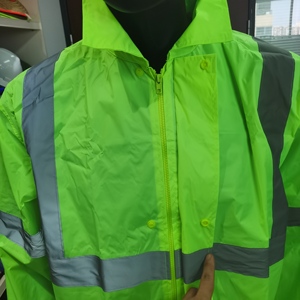 OEM High Visibility Reflective Security Raincoat <strong>Trousers</strong> Manufacturer Hi Vis Safety <strong>Motorcycle</strong> Hooded Waterproof Rainsuit - Product Image 4