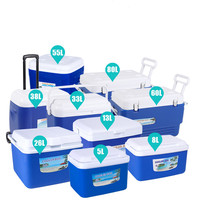 Glacière portable rotomoulée isolée avec poignée, idéale pour la plage, pour canettes de bière, aliments, glace et boissons, offrant une excellente isolation