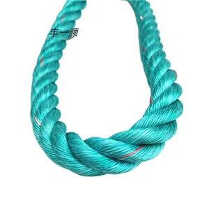 Полиэтиленовая веревка зеленого цвета 4 пряди, скрученная полипропиленовая веревка высокой силы разрыва 12 мм