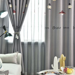 Lámpara Colgante Gris Claro Multicolor con Estampado a Mano, Cortina Semiopaca, Estilo Moderno Minimalista - Product Image 5