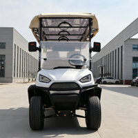 Voiturette de golf électrique robuste 6 places avec moteur 5KW, chariot de chasse tout-terrain avec batterie lithium longue portée