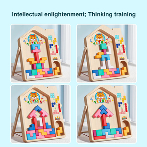 Puzzles en bois 3D stéréo, jouet éducatif pour bébé, blocs <span class=keywords><strong>Tetris</strong></span>, puzzle pour enfants de 3 à 7 ans, jouets éducatifs pour enfants - Product Image 3