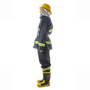 Combinaison de pompier réfléchissante bleu-vert, matériau durable multicouche, tenue de sécurité incendie - Product Image 3