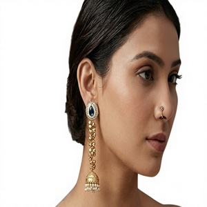 ต่างหูชุบทองดีไซน์หินสวยหรู คุณภาพเยี่ยม เหมาะสำหรับงานปาร์ตี้ งานแต่งงาน และโอกาสพิเศษอื่นๆ - Product Image 2
