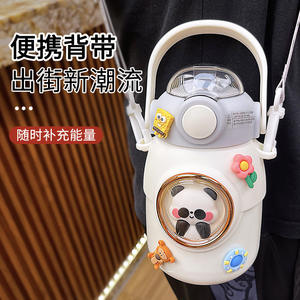 Termo Infantil de Acero Inoxidable 316 con Diseño de Dibujos Animados, Gran Capacidad, con Pajita, Botella de Agua Portátil para Estudiantes, Regreso a Clases - Product Image 3