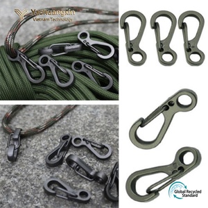 Metal Carabiner <b>Clips</b> 10 Pack Black Outdoor Camping <b>Hook</b> Keychain EDC Accessory All Seasons Use - Product Image 4