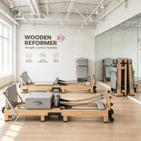 Lit de Pilates MJD M103A Cadillac Reformer en chêne, pliable, pour usage domestique et commercial, entraînement de yoga, fitness, musculation, garantie 5 ans