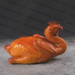 Realista falso <span class=keywords><strong>pollo</strong></span> asado <span class=keywords><strong>pollo</strong></span> crudo pavo para cocina restaurante Navidad Día de Acción de Gracias evento decoración pantalla - Product Image 4