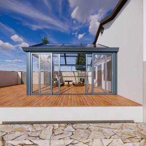 Solárium de Diseño Moderno con Marco de Aluminio Semiabierto y Vidrio Templado para Patio Residencial - Product Image 4