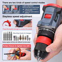 Offre Spéciale nouveau 21V 2in1 60N.m moteur sans balais perceuse au Lithium tournevis électrique multi-fonction outil de tournevis électrique