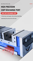 Étau hydraulique pneumatique MC robuste pour fraisage de précision avec logo laser personnalisé