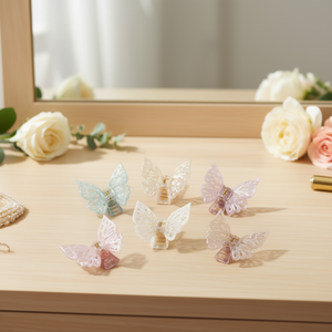 Pince à cheveux papillon 7 cm pour femme, accessoire de mode - Product Image 2