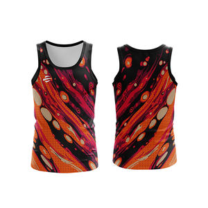 Fournisseur d'or, tissu en maille de polyester de haute qualité, uniforme de football tactile réversible, singlet de football tactile personnalisé - Product Image 6